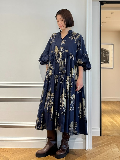 ハクプリントティアードワンピース（ワンピース）｜HOUSE OF