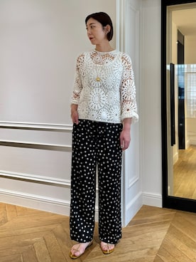 「ドットパンツ」｜HOUSE OF LOTUS　staffさん（レディース・171cm）の春コーディネート