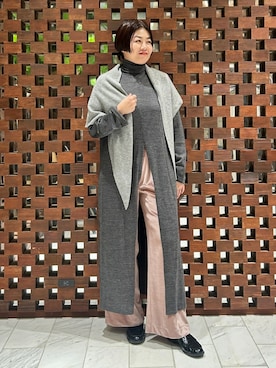 「HOUSE OF LOTUS（ハウスオブロータス）のトリアセベロアパンツ（その他パンツ、ピンク系）」を使った、HOUSE OF LOTUS　staffさん（レディース・149cm）の秋コーディネート