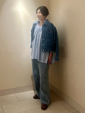 「160cm」｜「アイテム（デニムジャケット）」を使った、HOUSE OF LOTUS　staffさん（レディース・160cm）の冬コーディネート