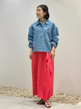 「ドットスカート」｜「アイテム（ジャケット/アウター）」を使った、HOUSE OF LOTUS　staffさん（レディース・149cm）の春コーディネート