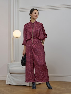 「柄シャツ」｜HOUSE OF LOTUS　staffさん（レディース・170cm）の秋コーディネート