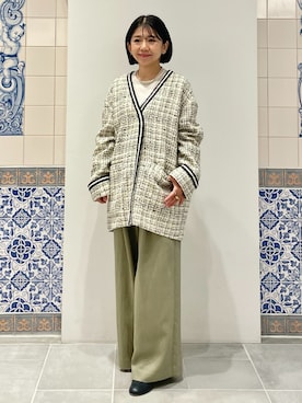 「アイテム（ノーカラージャケット）」を使った、HOUSE OF LOTUS　staffさん（レディース・149cm）の秋コーディネート