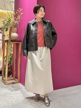 「秋服」｜「アイテム（ブルゾン）」を使った、HOUSE OF LOTUS　staffさん（レディース・160cm）の秋コーディネート