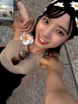 「アイテム（サングラス）」を使った、SHIERI さん（レディース・165cm・20代）の夏コーディネート