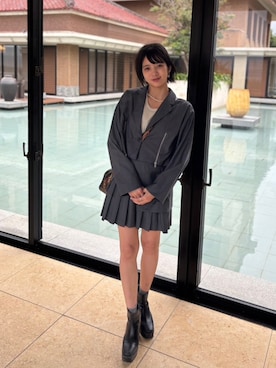 「アイテム（セットアップ）」を使った、SHIERI さん（レディース・165cm・20代）の夏コーディネート