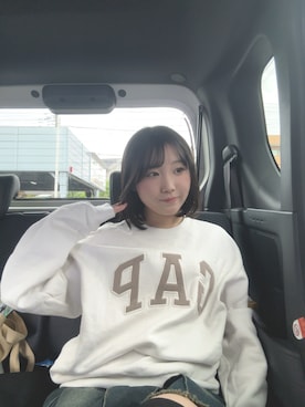 「アイテム（デニムスカート）」を使った、Nanamiさん（レディース・145cm）の秋コーディネート