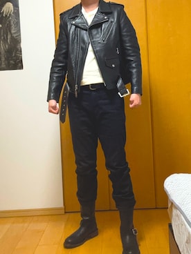 「Buzz Rickson's（バズリクソンズ）のアイテム」を使った、ときさん（メンズ・183cm）の冬コーディネート