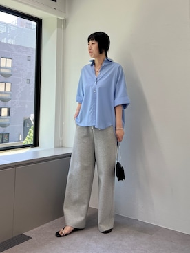 「GALLARDAGALANTE（ガリャルダガランテ）のナローコードチョーカー（ネックレス）」を使った、@gg_mizukizuさん（レディース・168cm）の春コーディネート