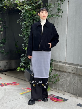 「アイテム（ベスト）」を使った、大久保水綺さん（レディース・167cm・30代）の秋コーディネート