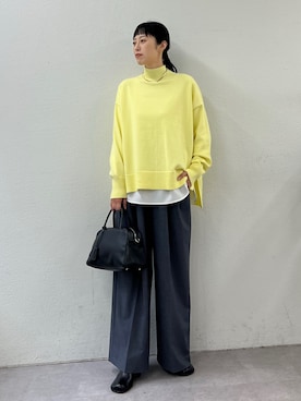 「アイテム（チョーカー）」を使った、大久保水綺さん（レディース・167cm）の秋コーディネート