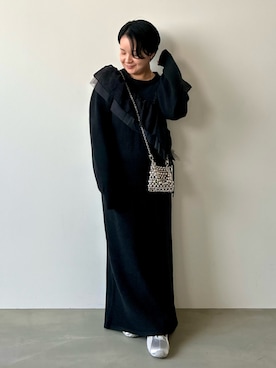 「アイテム（ワンピース）」を使った、minaさん（レディース・146cm・30代）の秋コーディネート