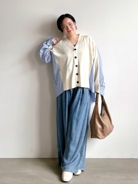 「Bou Jeloud（ブージュルード）のアイテム」を使った、minaさん（レディース・146cm）の春コーディネート