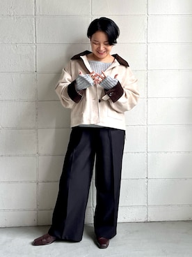「アイテム（その他アウター）」を使った、minaさん（レディース・146cm・30代）の秋コーディネート