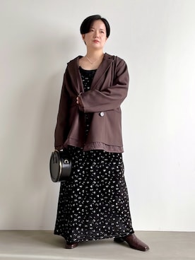 「アイテム（ワンピース/ドレス）」を使った、minaさん（レディース・146cm・30代）の秋コーディネート