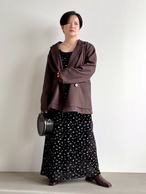 セール】シアー切替ダブルテーラードジャケット（テーラードジャケット