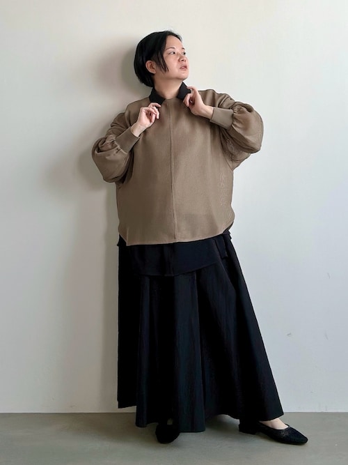 メッシュシアーレイヤードプルオーバー（Tシャツ/カットソー）｜Bou
