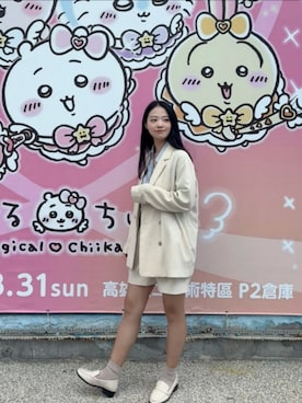 「アイテム（テーラードジャケット）」を使った、sle2py0220さん（レディース・160cm）の夏コーディネート