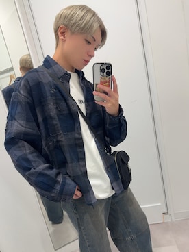 「ジーユー」｜⠀さん（メンズ・163cm）の秋コーディネート