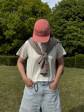 「Unblend（アンブレンド）の【Unblend】Unblend Basic 2セット ベーシック コットン パックTシャツ（Tシャツ/カットソー、ブラック系）」を使った、 まひろさん（レディース・168cm）の夏コーディネート