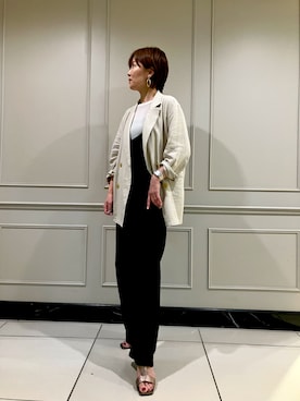 「HIMIKO（ヒミコ）の【HIMIKO】クロスデザインヒールサンダル/661217（サンダル、その他）」を使った、HIMIKO　横浜高島屋店さん（レディース・159cm）の春コーディネート