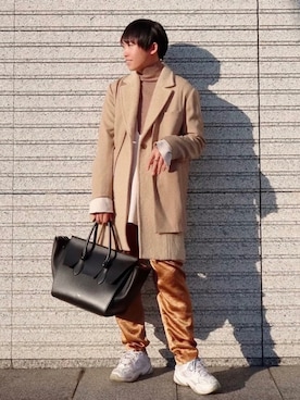 「ETRE TOKYO（エトレトウキョウ）のアイテム（ジャケット/アウター）」を使った、FUMITO HOSOYAさん（メンズ・163cm）の冬コーディネート