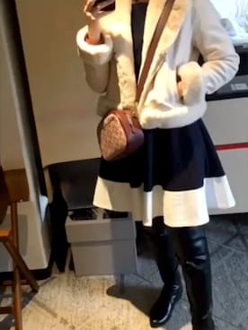 「kate spade new york（ケイトスペード ニューヨーク）のアイテム（连衣裙/礼服裙、ブルー系）」を使った、Sharii_closetさん（レディース・158cm）の秋コーディネート