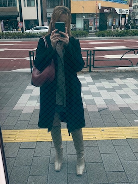 「SNIDEL（スナイデル）のアイテム（连衣裙/礼服裙、ブラウン系）」を使った、Sharii_closetさん（レディース・158cm）の秋コーディネート