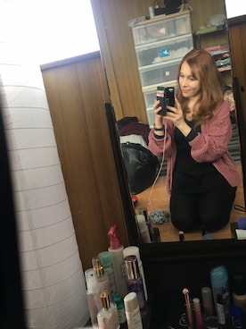 「INGNI（イング）のアイテム（针织衫/披肩、ピンク系）」を使った、Sharii_closetさん（レディース・158cm）の秋コーディネート
