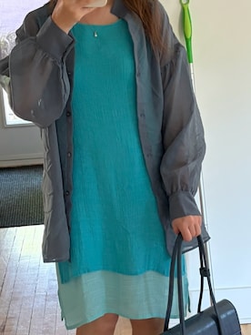 「nyuyuのアイテム（包、ブルー系）」を使った、Sharii_closetさん（レディース・158cm）の秋コーディネート