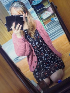 「INGNI（イング）のアイテム（针织衫/披肩、ピンク系）」を使った、Sharii_closetさん（レディース・158cm）の秋コーディネート