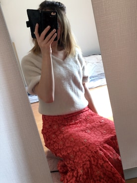 「COCO DEAL（ココディール）のアイテム（上衣、ホワイト系）」を使った、Sharii_closetさん（レディース・158cm）の秋コーディネート