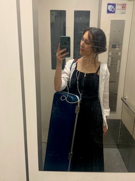 「LILY BROWN（リリーブラウン）のアイテム（裙子、ブラック系）」を使った、Sharii_closetさん（レディース・158cm）の秋コーディネート