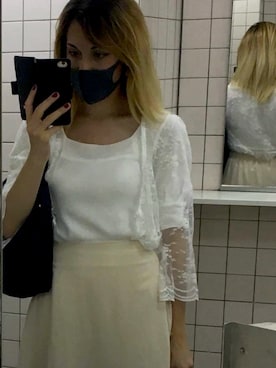 「DHOLIC（ディーホリック）のアイテム（トップス）」を使った、Sharii_closetさん（レディース・158cm）の秋コーディネート