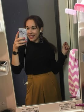 「UNIQLO（ユニクロ）のアイテム（上衣、ブラック系）」を使った、Sharii_closetさん（レディース・158cm）の秋コーディネート