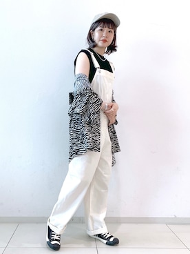 「PAGEBOY（ページボーイ）のアイテム（サロペット/オーバーオール）」を使った、MATSUさん（レディース・158cm）の夏コーディネート