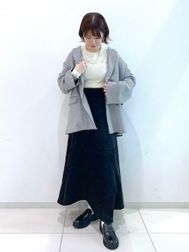 「PAGEBOY（ページボーイ）のビスチェライクレイヤードプルオーバー（ニット/セーター）」を使った、MATSUさん（レディース・158cm）の夏コーディネート