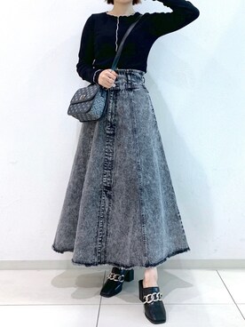 「メロートップス」｜「アイテム（サンダル）」を使った、MATSUさん（レディース・158cm）の夏コーディネート