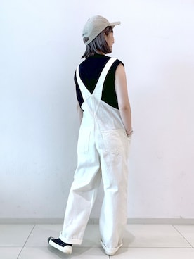 「PAGEBOY（ページボーイ）のアイテム（サロペット/オーバーオール）」を使った、MATSUさん（レディース・158cm）の夏コーディネート