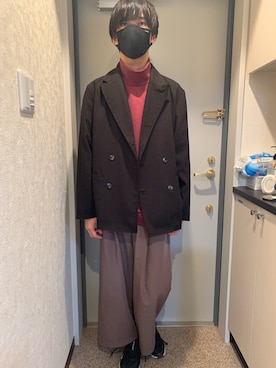 「LILL（リル）のアイテム（その他トップス）」を使った、しーたさん（メンズ・173cm）の冬コーディネート