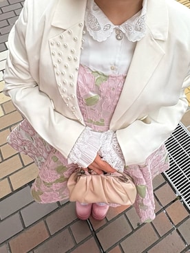 「VIOLETTA（ヴィオレッタ）のアイテム（ジャケット/アウター）」を使った、りぽんさん（レディース・157cm）の夏コーディネート