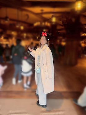 「アイテム（ステンカラーコート）」を使った、patopato7さん（レディース・158cm）の冬コーディネート