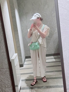 「アイテム（サロペット/オーバーオール）」を使った、patopato7さん（レディース・158cm・20代）の夏コーディネート