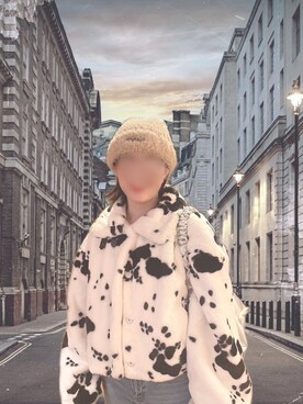 「one after another NICE CLAUP（ワンアフターアナザーナイスクラップ）のアイテム（ブルゾン）」を使った、patopato7さん（レディース・158cm）の冬コーディネート