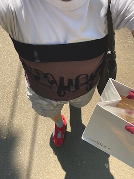 「アイテム（チューブトップ）」を使った、ほらネさん（レディース・163cm）の夏コーディネート