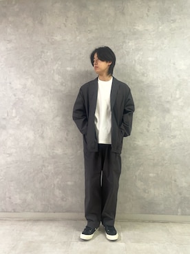 「BURLAP OUTFITTER（バーラップアウトフィッター）のアイテム」を使った、柳田倫太郎さん（メンズ・174cm）の春コーディネート