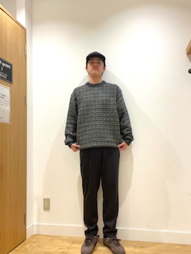 「URBAN RESEARCH DOORS（アーバンリサーチドアーズ）のSnow Peak Apparel　Corduroy Cap（キャップ）」を使った、柳田倫太郎さん（メンズ・174cm）の秋コーディネート