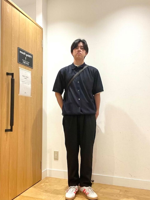 リネンライクショートスリーブシャツカーディガン