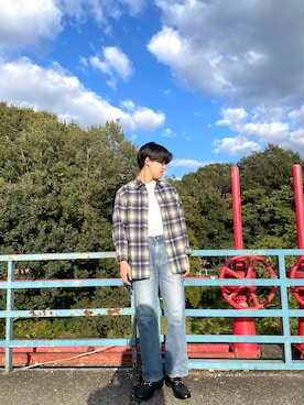 「季節の変わり目羽織コーデ」｜柳田倫太郎さん（メンズ・174cm）の秋コーディネート