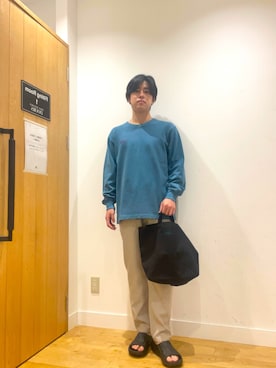 「MERRELL（メレル）のアイテム（サンダル）」を使った、柳田倫太郎さん（メンズ・174cm）の夏コーディネート